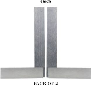 LAXMI Metal High Grade Engineering Try Square 4inch(Silver) PACK OF 2 Tri-Square