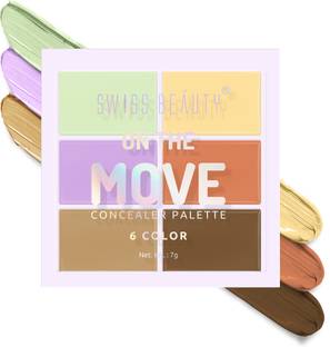 SWISS BEAUTY 6 Color On the Move Concealer Palette - (Correct & Contour, 7g) Concealer