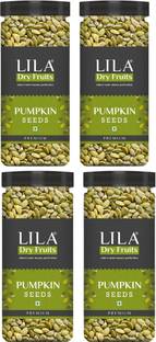 lila dry fruits Raw Pumpkin Seeds |Immunity Booster|Kadu Beej|Super Seeds Jar Pack 250gm*4 Pumpkin Seeds