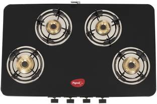 Pigeon Sleek 4 Burner Glass Manual Gas Stove