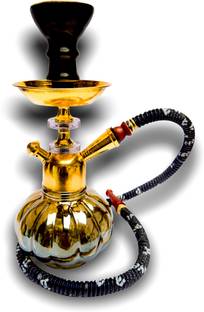 Misr Puff Limited Edition printed IRON TRAY 11 inch Gold Plated, Glass Hookah