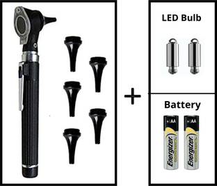 NSC 3V Basic Student Pocket Otoscope with 2 LED Bulb and 2 AA size battery Otoscope