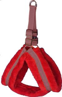 ALCAZAR Dog Collar & Leash Soft Fur Padded, Adjustable (Recommanded for 24-35KG PET) Dog Standard Harness