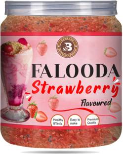 Brew Lab Strawberry Flavored Falooda| Instant Falooda Mix | Easy to Make Mix it with Milk 250 g