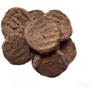 सुधीक्षा Cow Dung Cakes Gobar Upla Thapdi Gobar Kanda for Hawan & Navratri Puja Pack of 5