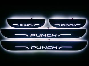 DIAMOND SAJAWAT CAR Door Foot Step White Light For TATA Punch Door Sill Plate