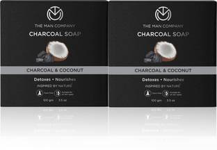 THE MAN COMPANY Charcoal Soap with Coconut | Detoxes & Nourishes | Removes Dead Skin