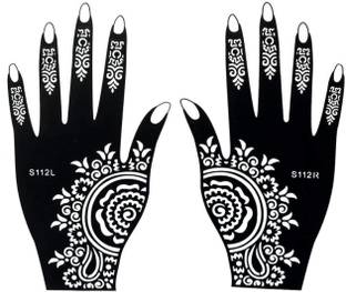 IVANA'S  Henna Tattoo Stencil (Set of 2) Women Girls Body Paint Temporary Tattoo (29)