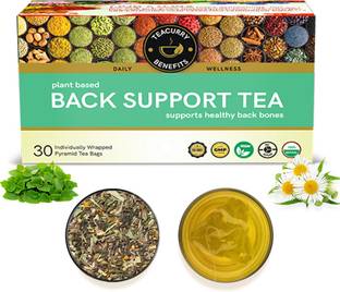 TEACURRY Back Pain Tea (1 Month) - Helps with Back Pain, Sciatica, Herniated Disc Cinnamon Herbal Tea Bags Box