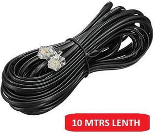 TEQGO 10 METERS Landline Telephone Cable with BOTH END RJ11 Plug Wire Connector