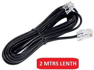 TEQGO 2 METERS Landline Telephone Cable with BOTH END RJ11 Plug Wire Connector