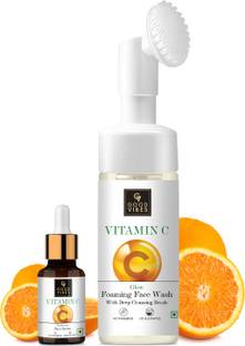 GOOD VIBES Vitamin C Skin Care Combo (Set of 2) - Face Serum (10 ml) & Foaming Face Wash (150 ml)