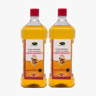 Thanjai iyerkai Wooden Cold Pressed Groundnut Oil 2 Litres 100% Natural Groundnut Oil Plastic Bottle