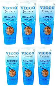 VICCO Turmeric  pack of 6 (70g each) Face Wash