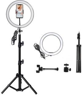 Webilla Selfie Ring Light with Stand & Phone Holder 3 Modes & 10 Brightness LED Ring Light for YouTube Video/Live Stream/Makeup/Photography Compatible with iOS/Android Ring Flash