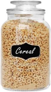 Star Work 1500 ML Clear Glass Storage Jar with Lids - Airtight Food Jars Glass Mason Jar