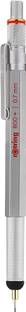 rotring 800+ Mechanical Pencil & Touchscreen Stylus| HB 0.7 mm | Silver Metal Body | Hexagonal Barrel Pencil Pencil