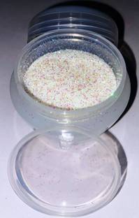 Mahir Glitter WHITE HOLOGRAPHICS IRIDESCENT GLITTER FOR MAKEUP & NAIL ART 30 GM JAR