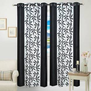 Parde Hi Parde 213.36 cm (7 ft) Door Polyester Room Darkening Curtain (Pack Of 2)