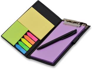 Flipkart SmartBuy Notepad Memo Holder Desk Organizer with sticky Notes Gift Set with Pen Pocket-size Memo Pad UN RULED 50 Pages