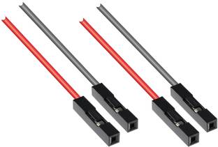 e4u Quality 1 Pin Jumper Wires Female To Female 12” Long Red + Black – 10 Pairs Interconnect Electronic Hobby Kit