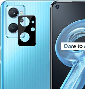 FitCure Back Camera Lens Glass Protector for Realme 9i, 3D Black Finish