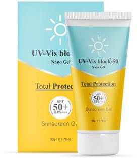 UV VIS Block Sunscreen - SPF 50 PA+++ SPF-50 | 50gm. | Ultra protection against Pollution, UVA, UVB and Blue light.