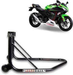 Grandbiker Rear Wheel Paddock for Kawasaki All Bikes Black Bike Storage Stand