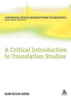 A Critical Introduction to Translation Studies