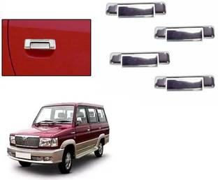Uniqon (Set Of 4 Pc) Car Door Catch Handle Cover Chrome Suitable For Toyota Qualis Cars Car Grab Handle Cover