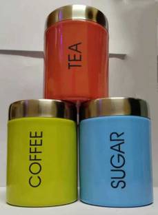 ATROCK Steel Tea Coffee & Sugar Container  - 800 ml
