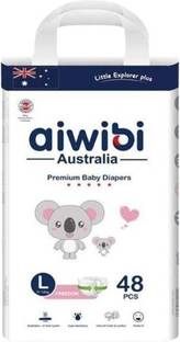 aiwibi Baby Diaper Pants 48 count, with Bubble Bed Technology for comfort - L