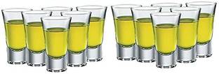 SEAHAVEN (Pack of 12) (Pack of 12) Drinking Glass for Vodka Tequila Liquor Glass Set 12 Glass Set Beer Glass