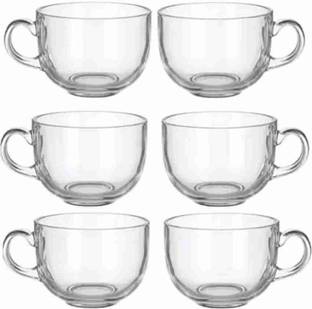 Namaste Kitchen (Pack of 6) Pack of 6 Glass Glass Transparent clear 150 ml tea and coffee cup set of 6 Glass Set Water/Juice Glass