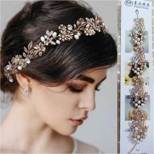 alamodey Gold Tiara Hair Clip