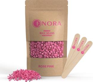 Enora Hard Wax Beans For Face, Eyebrow ,Back, Chest, Legs, Arms| ROSE PINK Wax