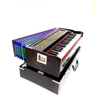MAGA MART Folding Harmonium with 42-Keys,,7 Bellow, Two Reed(Bass-Male), 3.5 Octave 3.5 Octave Hand Pumped Harmonium