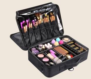 Cpixen ortable Cosmetic Makeup box for Girls Makeup Kit, Makeup Bag Brush Organizer Cosmetic Bag