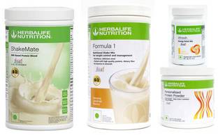 Herbalife Nutrition Formula 1 Banana + Protein Powder 200 G+ Shake Mate + Afresh - Lemon Protein Shake
