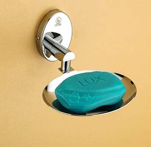 iSTAR Stainless Steel Anti Rust Soap Case Bathroom Accessories (Pack of 1) Stainless Steel Wall Shelf