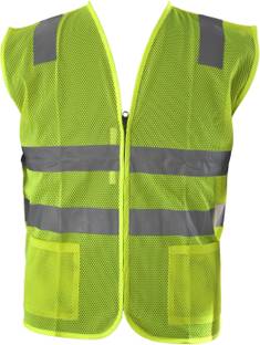 Reatech LARGE Reflective Safety Jacket with Reflective Strips For Men and Women Safety Jacket