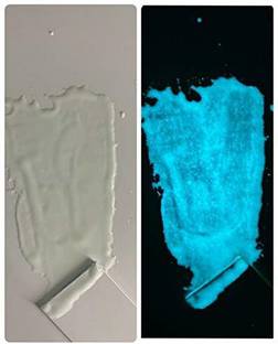 Jash Night Glow Paint Night Glow Paint Blue colour 50gm