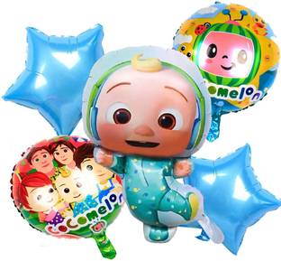 Shopperskart Printed cocomelon toys| Birthday Theme Party Decorations Combo Balloon Bouquet