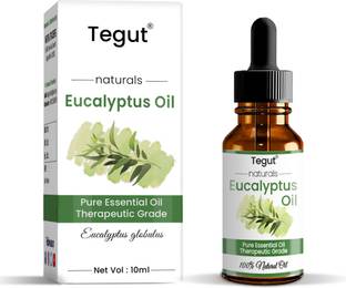 Tegut Eucalyptus Essential Oil 100% Pure for Congestion, Colds, Clear Breathing, Acne, Oily & Sensitive Skin -(10 ml) (Pack of 1)