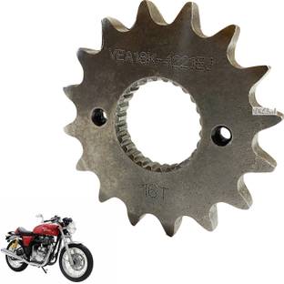 Dhe Best Bike Front Gear Box Sprocket 16 teeth Black for Royal Enfield Continental GT 16 Teeth Sprocket