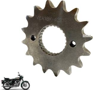 Dhe Best Bike Front Gear Box Sprocket 16 teeth Black for Royal Enfield 500 EFI 16 Teeth Sprocket