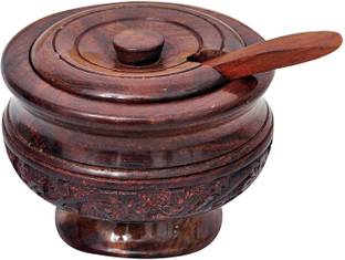 DECORICA ENTERPRISES Wooden Tea Coffee & Sugar Container  - 50 ml