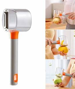 Vibgyor Products Multi-function Hangable 3 in 1 Vegetable Fruit Collect Cup Peeler Kitchen Tool NA Peeler