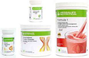 Herbalife Nutrition Formula 1 Strawberry + Protein Powder+ Cell U Loss Tablet + Afresh Lemon Protein Shake