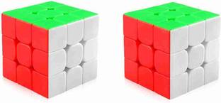 Dixit Combo set of 2 cube 3x3 high speed stickerless puzzle cube(2 Pieces)